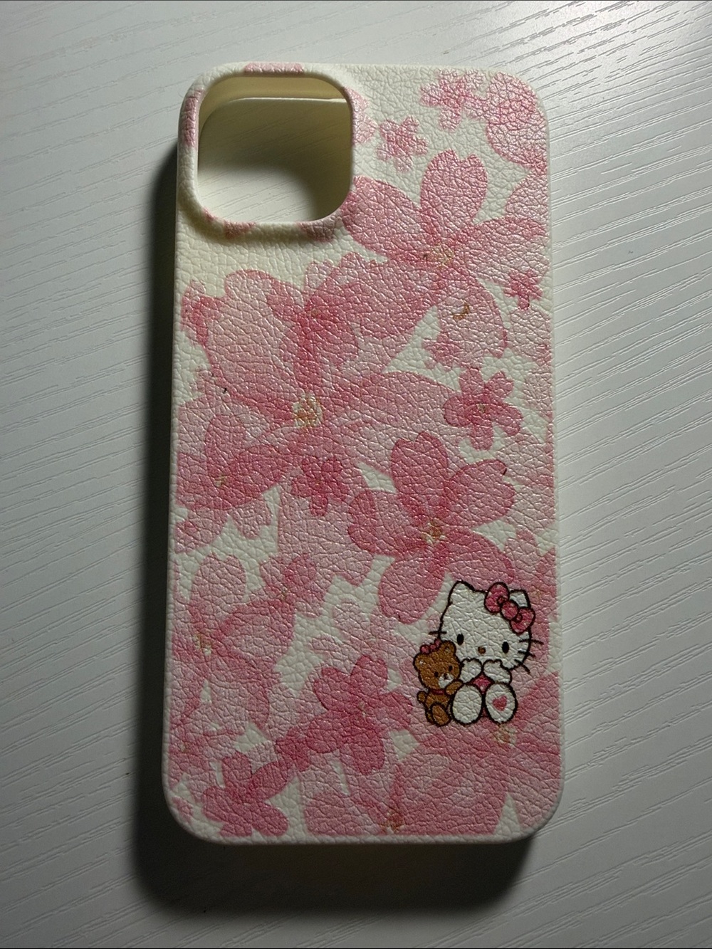 Hello Kitty with Bear Pink Floral I Phone 13 Case